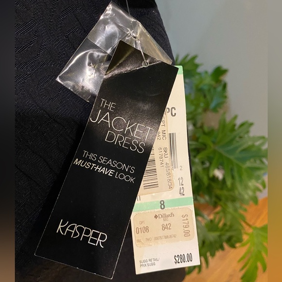 Navy Blue 2-Piece Jacket Dress Size 8 by Kasper - Picture 8 of 9